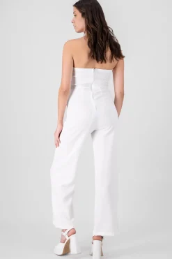 Jumpsuit strapless cierre espalda