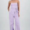 Jumpsuit strapless detalle cinturon