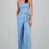 Jumpsuit strapless detalle cinturon