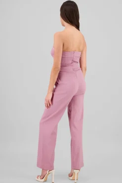 Jumpsuit strapless detalle cinturon