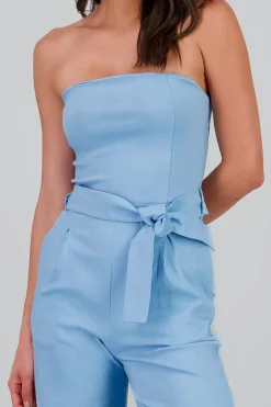 Jumpsuit strapless detalle cinturon