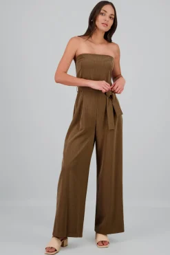 Jumpsuit strapless sastreado