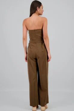 Jumpsuit strapless sastreado