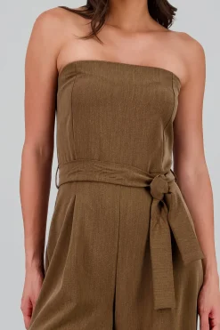 Jumpsuit strapless sastreado