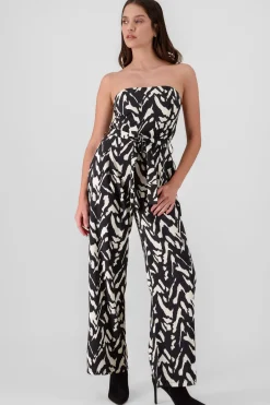 Jumpsuit strapples estampado