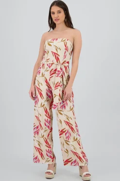 Jumpsuit strapples estampado flores