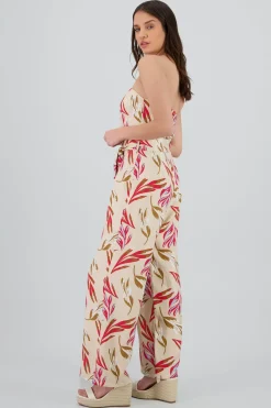 Jumpsuit strapples estampado flores