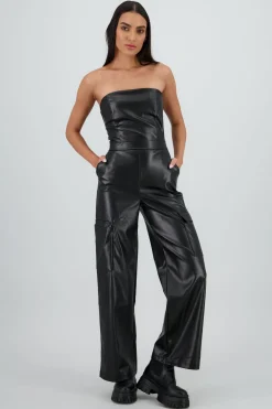 Jumpusit cargo de pu liso