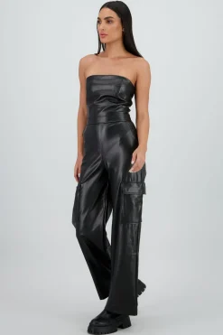 Jumpusit cargo de pu liso