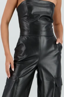 Jumpusit cargo de pu liso