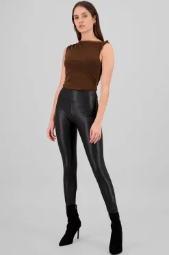 Leggings efecto piel lisos