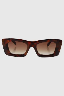 Lentes rectangulo cateye oversize