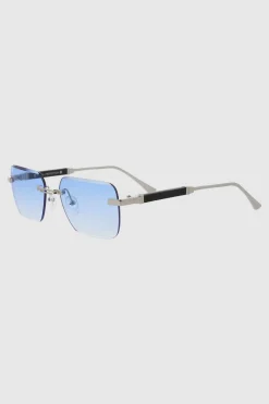 Lentes rectangulo rimless metal