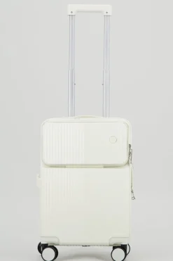 Maleta rayas compartimentos metálica