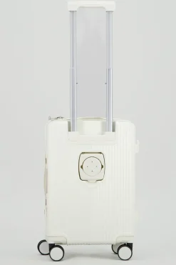 Maleta rayas compartimentos metálica