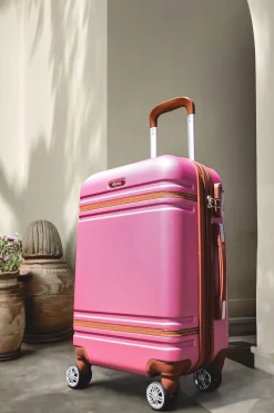 Maleta Rígida Tiras Efecto Piel