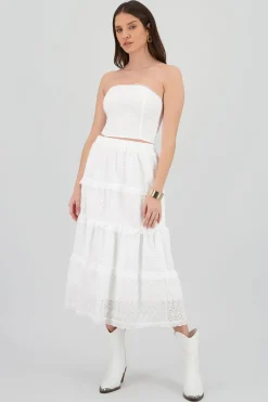 Maxi falda detalle bordado
