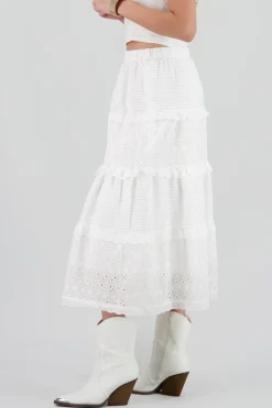 Maxi falda detalle bordado