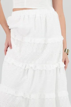 Maxi falda detalle bordado