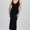 Maxi vestido bodycon escote en v