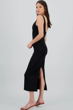 Maxi vestido bodycon escote en v