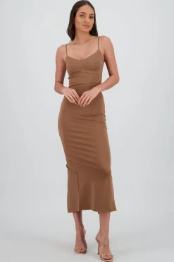 Maxi vestido bodycon liso