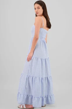 Maxi vestido cuadros