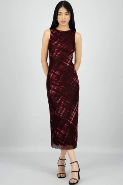 Maxi vestido mesh espalda descubierta