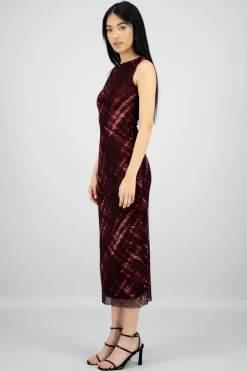 Maxi vestido mesh espalda descubierta