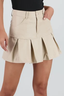 Mini falda tablas efecto piel