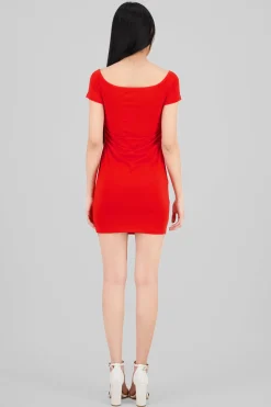 Mini vestido detalle drapeado