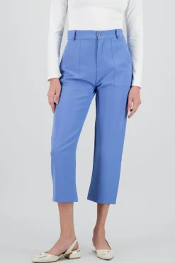 Pantalón Cintura Alta Capri Bolsas