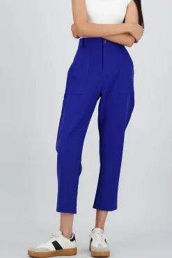 Pantalón Cintura Alta Capri Bolsas