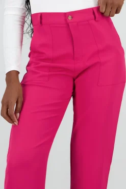 Pantalón Cintura Alta Capri Bolsas