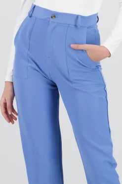 Pantalón Cintura Alta Capri Bolsas