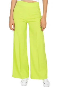 Pantalón Wide Leg Cintura Alta Costuras