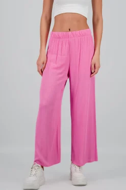 Pantalón Wide Leg Cintura Elástico
