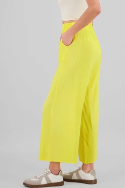 Pantalón Wide Leg Cintura Alta Fruncida