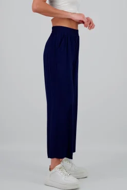 Pantalón Wide Leg Cintura Alta Fruncida