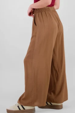 Pantalón Wide Leg Cintura Alta Fruncida