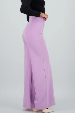 Pantalón Wide Leg Cintura Alta Costuras