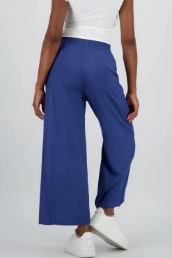 Pantalón Wide Leg Cintura Alta Fruncida