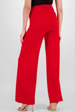 Pantalón Wide Leg Cintura Alta Costuras