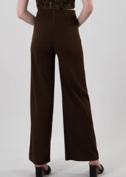 Pantalón Wide Leg Cintura Alta Costuras