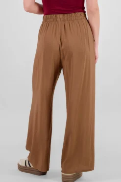 Pantalón Wide Leg Cintura Alta Fruncida