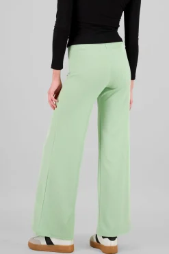 Pantalón Wide Leg Cintura Alta Costuras