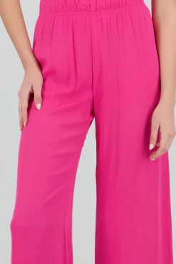 Pantalón Wide Leg Cintura Elástico
