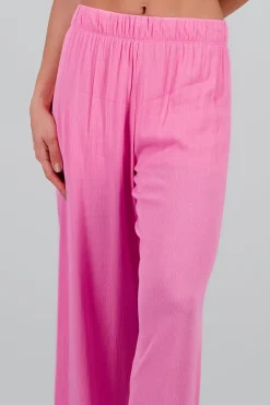 Pantalón Wide Leg Cintura Elástico