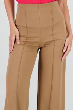 Pantalón Wide Leg Cintura Alta Costuras