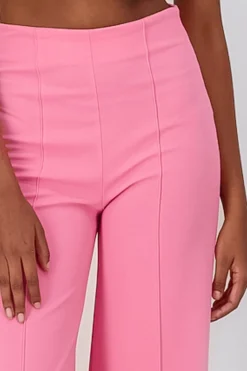 Pantalón Wide Leg Cintura Alta Costuras